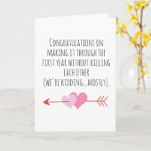 cartes d'anniversaire de premier mariage amusantes (Fleur jaune)