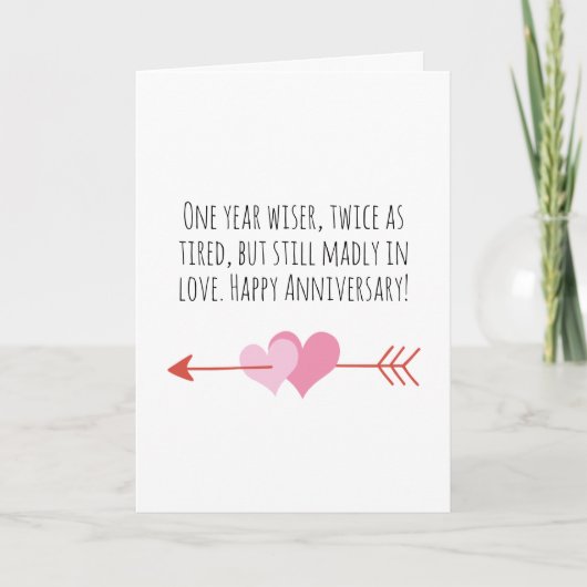 cartes d'anniversaire de premier mariage amusantes (Devant)