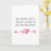 cartes d'anniversaire de premier mariage amusantes (Fleur jaune)