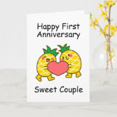 cartes d'anniversaire de premier mariage amusantes (Fleur jaune)