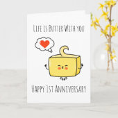 cartes d'anniversaire de premier mariage amusantes (Fleur jaune)