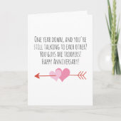 cartes d'anniversaire de premier mariage amusantes (Devant)