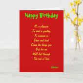 Cartes d'anniversaire de soeur (Fleur jaune)