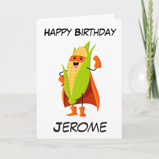 Cartes d'anniversaire de super-héros pour enfants (Devant)