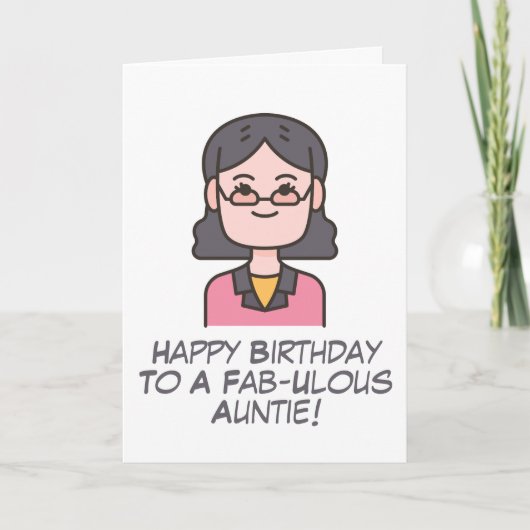 cartes d'anniversaire de tante (Devant)