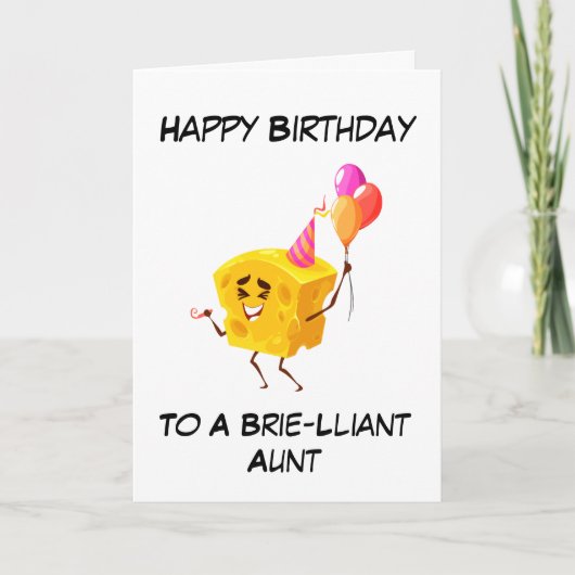 Cartes d'anniversaire de tante amusantes (Devant)