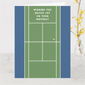 Cartes d'anniversaire de tennis amusantes (Fleur jaune)