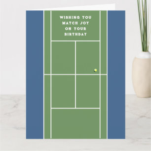 Cartes d'anniversaire de tennis amusantes