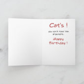 Cartes d'anniversaire drôles : Chat excentrique (Intérieur)
