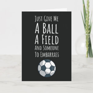 Cartes d'anniversaire drôles et mignonnes de footb