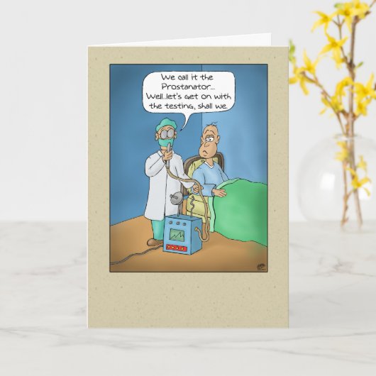 Cartes d'Anniversaire drôles : Le Prostanator (Fleur jaune)