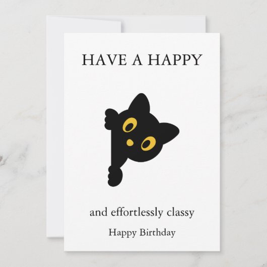 Cartes d'anniversaire drôles pour chat (Devant)