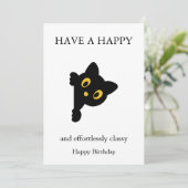 Cartes d'anniversaire drôles pour chat (Debout devant)