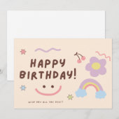 Cartes d'anniversaire drôles pour enfants  (Devant / Derrière)