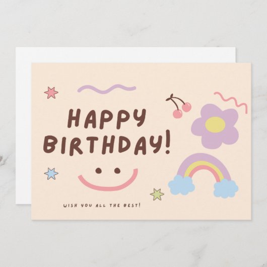 Cartes d'anniversaire drôles pour les enfants (Devant / Derrière)