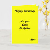 Cartes d'anniversaire du Fils (Fleur jaune)