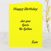 Cartes d'anniversaire du Fils (Fleur jaune)