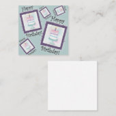 Cartes d'anniversaire du gâteau (Devant / Derrière)