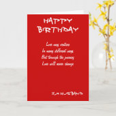 Cartes d'anniversaire du mari Ex (Fleur jaune)