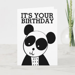 CARTES D'ANNIVERSAIRE DU PANDA CUTE
