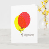 Cartes d'anniversaire du parrain, gros ballons col (Fleur jaune)