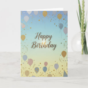 Cartes d'anniversaire élégantes avec ballons paste