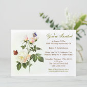 Cartes d'anniversaire élégantes avec des roses bla (Debout devant)