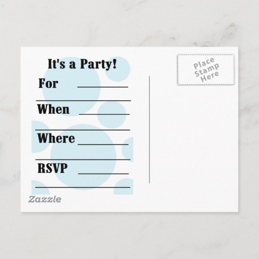 Cartes d'anniversaire et invitations pour des ping (Dos)