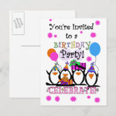 Cartes d'anniversaire et invitations pour des ping (Devant / Derrière)