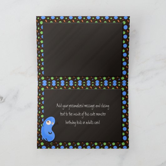 Cartes d'anniversaire faites sur commande de (Intérieur)