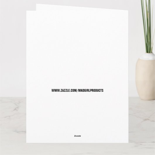 CARTES D'ANNIVERSAIRE FUNNY DE LA FILLE (Dos)