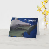 CARTES D'ANNIVERSAIRE FUNNY SHARK (Fleur jaune)
