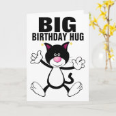 CARTES D'ANNIVERSAIRE GIANT CAT HUG (Fleur jaune)