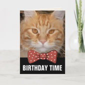 CARTES D'ANNIVERSAIRE GINGER RED CHAT (Devant)