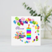 Cartes d'anniversaire Invitation Ballons (Debout devant)