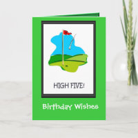 Cartes d'anniversaire jouantes au golf, le trou