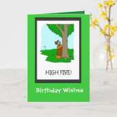 Cartes d'anniversaire jouantes au golf, sac des (Fleur jaune)