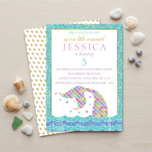 Cartes d'anniversaire licorne pailletée arc-en-cie