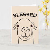 CARTES D'ANNIVERSAIRE LLAMA BÉNI (Fleur jaune)
