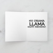 Cartes d'anniversaire LLAMA LOVE (Intérieur)