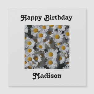 Cartes d'anniversaire magnétiques de marais blancs