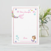 Cartes d'anniversaire Mermaid Time Capsule Girl (Debout devant)