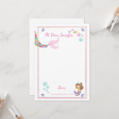 Cartes d'anniversaire Mermaid Time Capsule Girl (Devant/Arrière en situation)