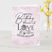 Cartes d'anniversaire minimalistes en retard pour  (Fleur jaune)