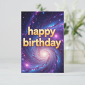 cartes d'anniversaire moderne fun unique (Debout devant)