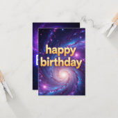 cartes d'anniversaire moderne fun unique (Devant/Arrière en situation)