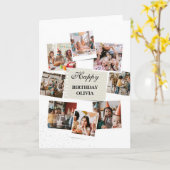 Cartes d'anniversaire Moderne Violet 10 Collage de (Fleur jaune)