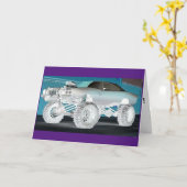 CARTES D'ANNIVERSAIRE MONSTER CAR (Fleur jaune)