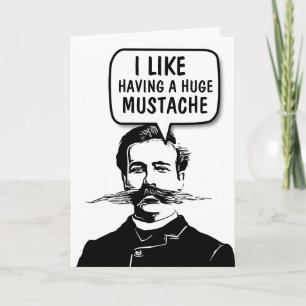 CARTES D'ANNIVERSAIRE MUSTACHE FUNNY
