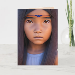 CARTES D'ANNIVERSAIRE NATIVE AMERICAN BOY PAPOOSE 